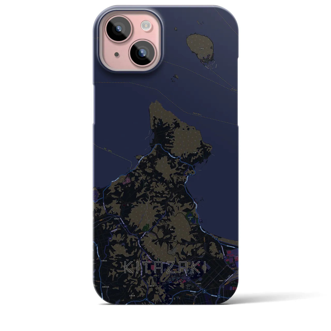 【北崎(福岡県)】地図柄iPhoneケース(バックカバータイプ)