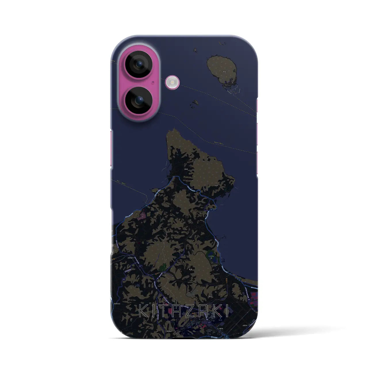 【北崎(福岡県)】地図柄iPhoneケース(バックカバータイプ)