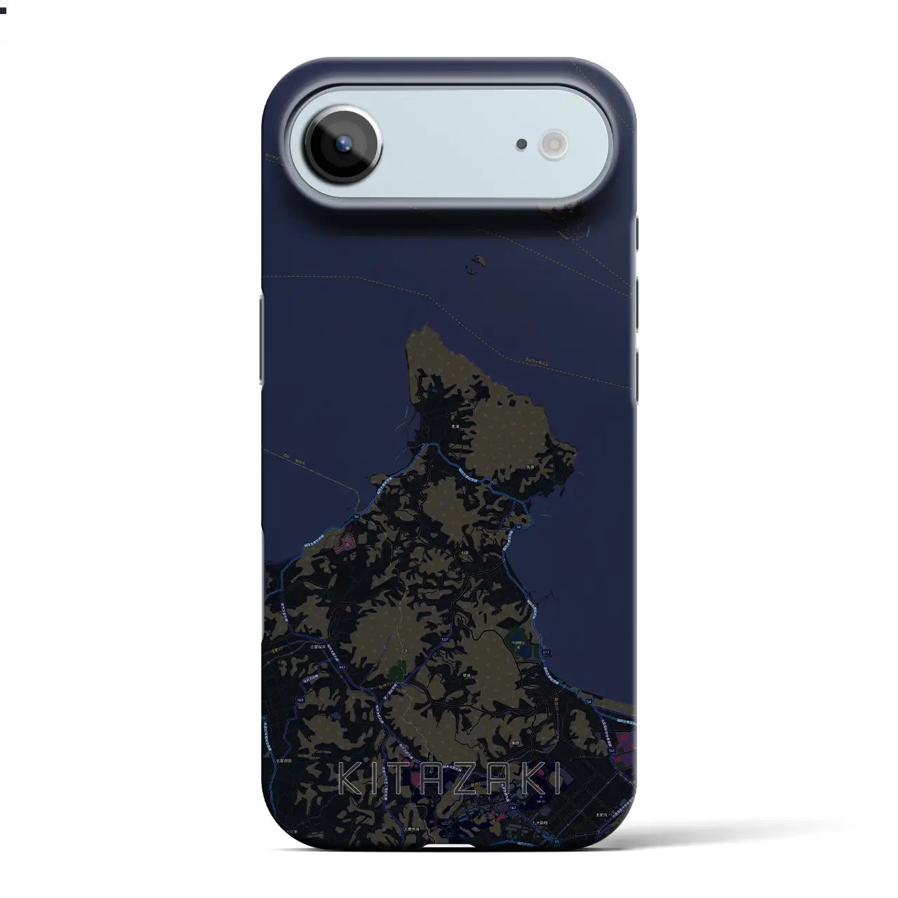 【北崎(福岡県)】地図柄iPhoneケース(バックカバータイプ)