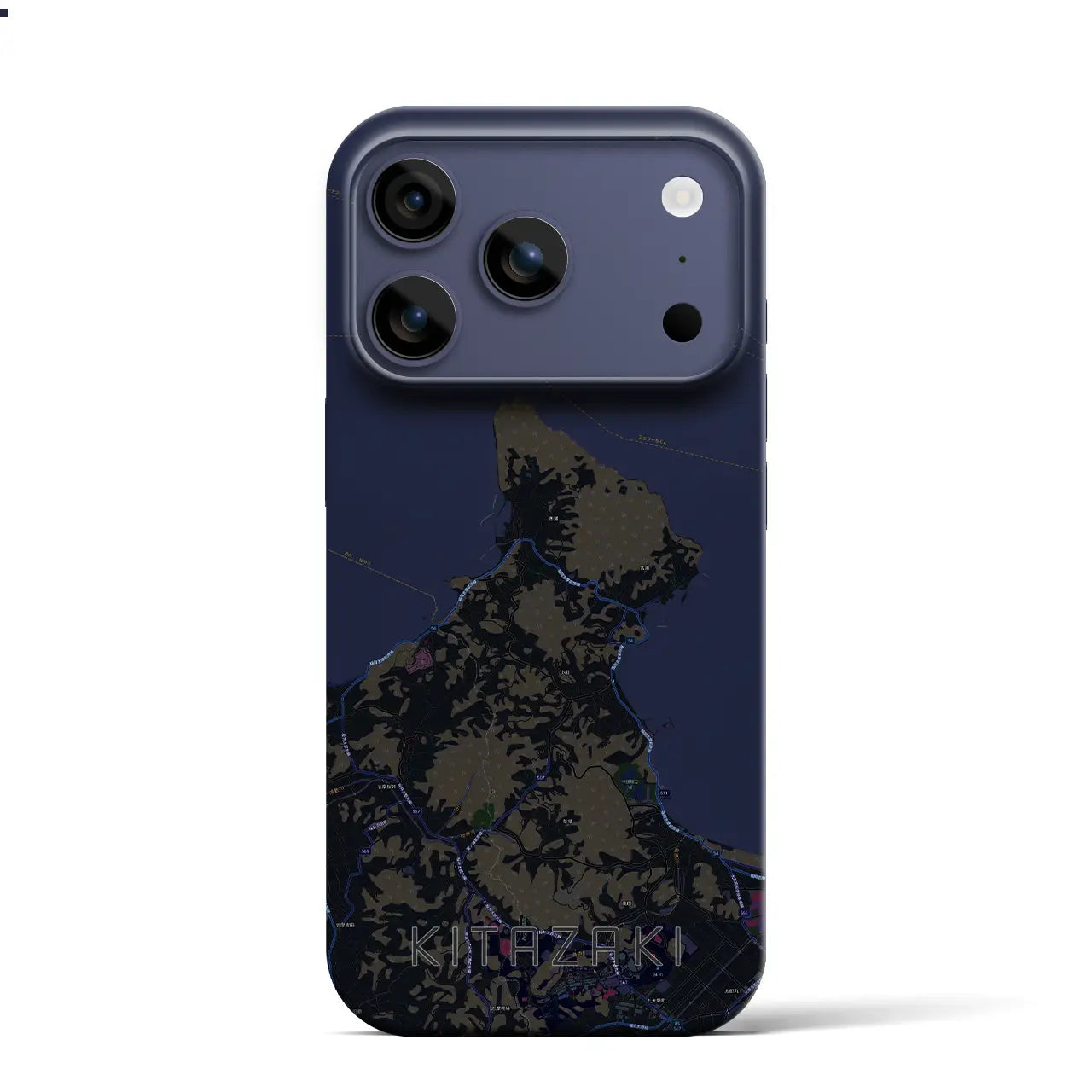 【北崎(福岡県)】地図柄iPhoneケース(バックカバータイプ)