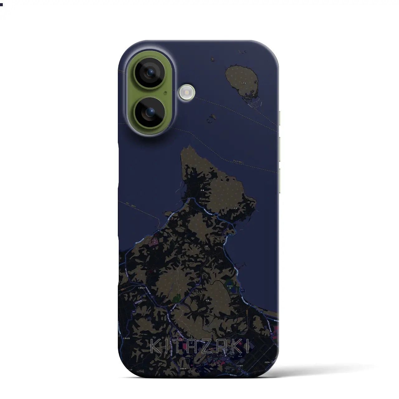 【北崎(福岡県)】地図柄iPhoneケース(バックカバータイプ)