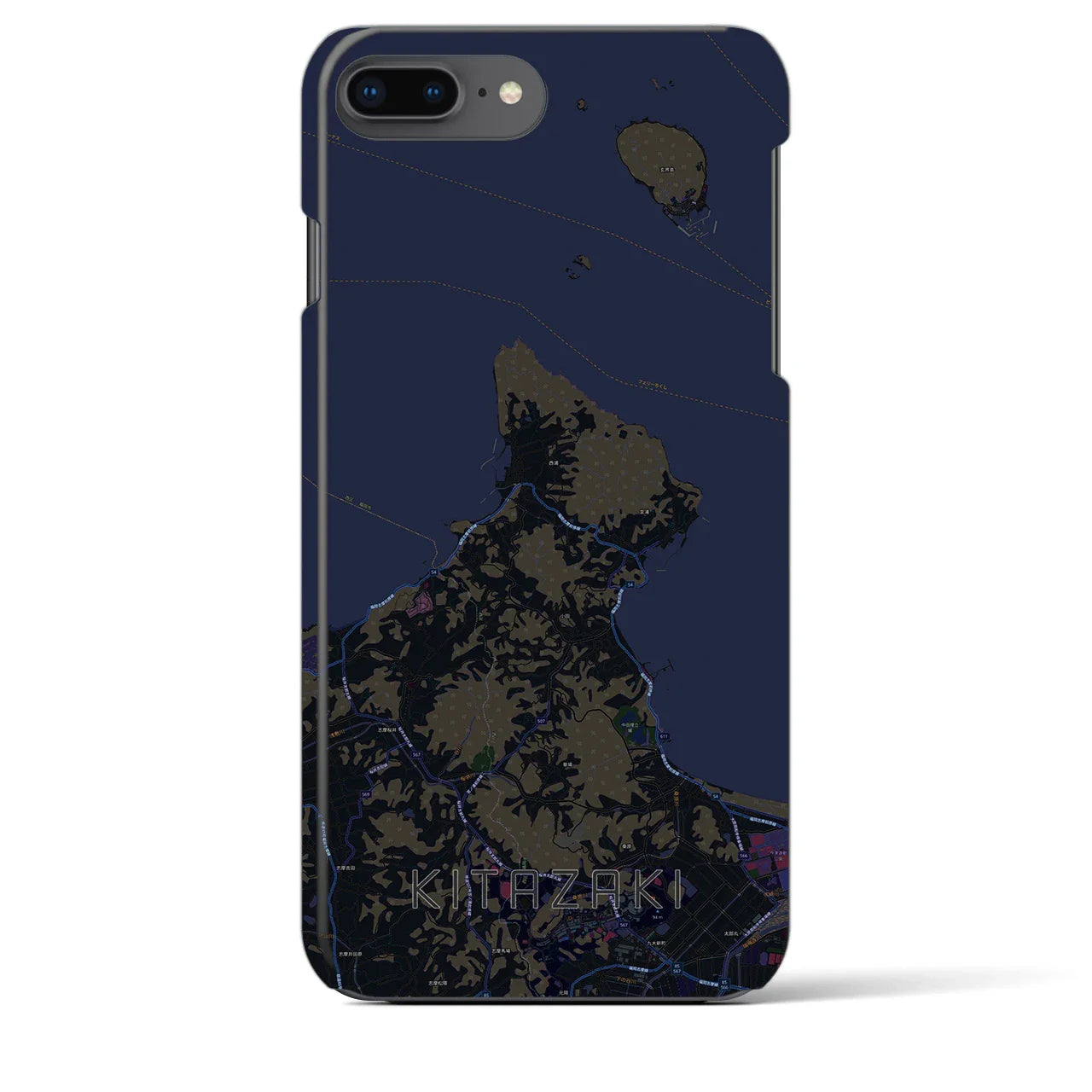 【北崎(福岡県)】地図柄iPhoneケース(バックカバータイプ)