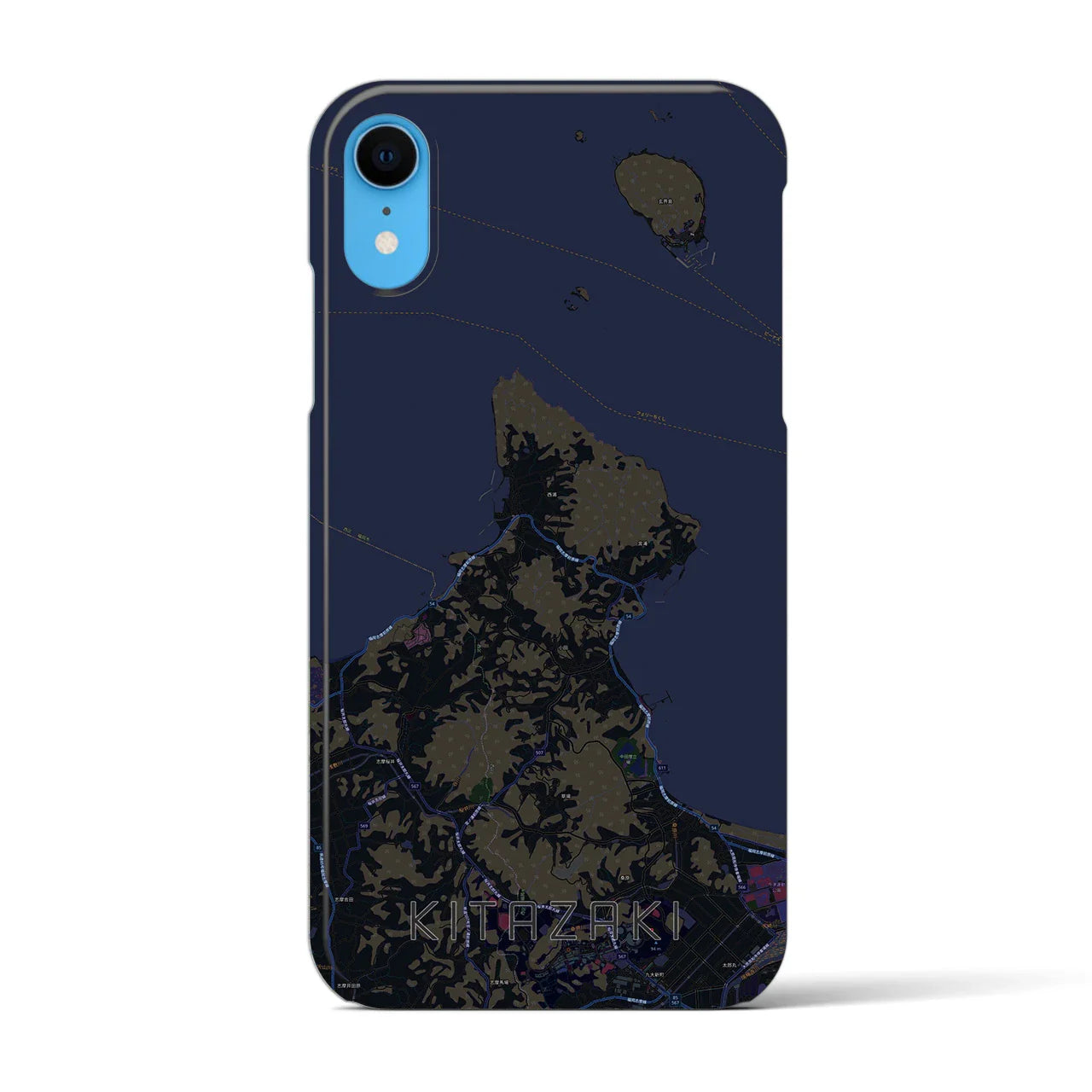 【北崎(福岡県)】地図柄iPhoneケース(バックカバータイプ)