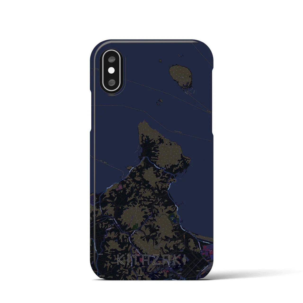 【北崎(福岡県)】地図柄iPhoneケース(バックカバータイプ)