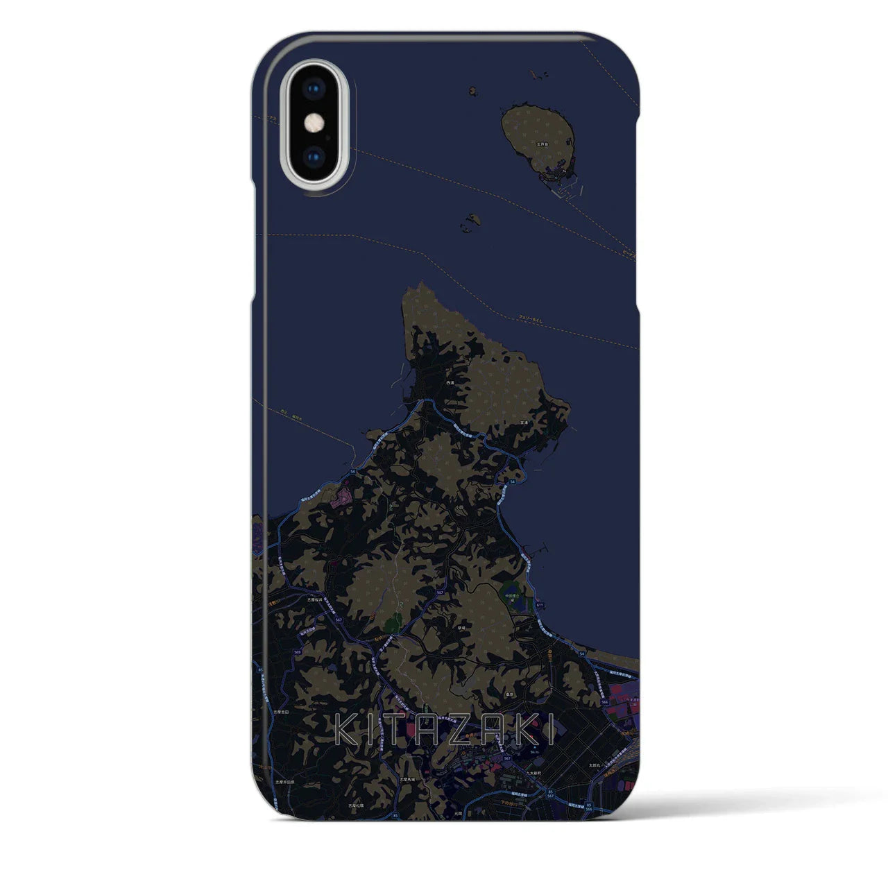 【北崎(福岡県)】地図柄iPhoneケース(バックカバータイプ)