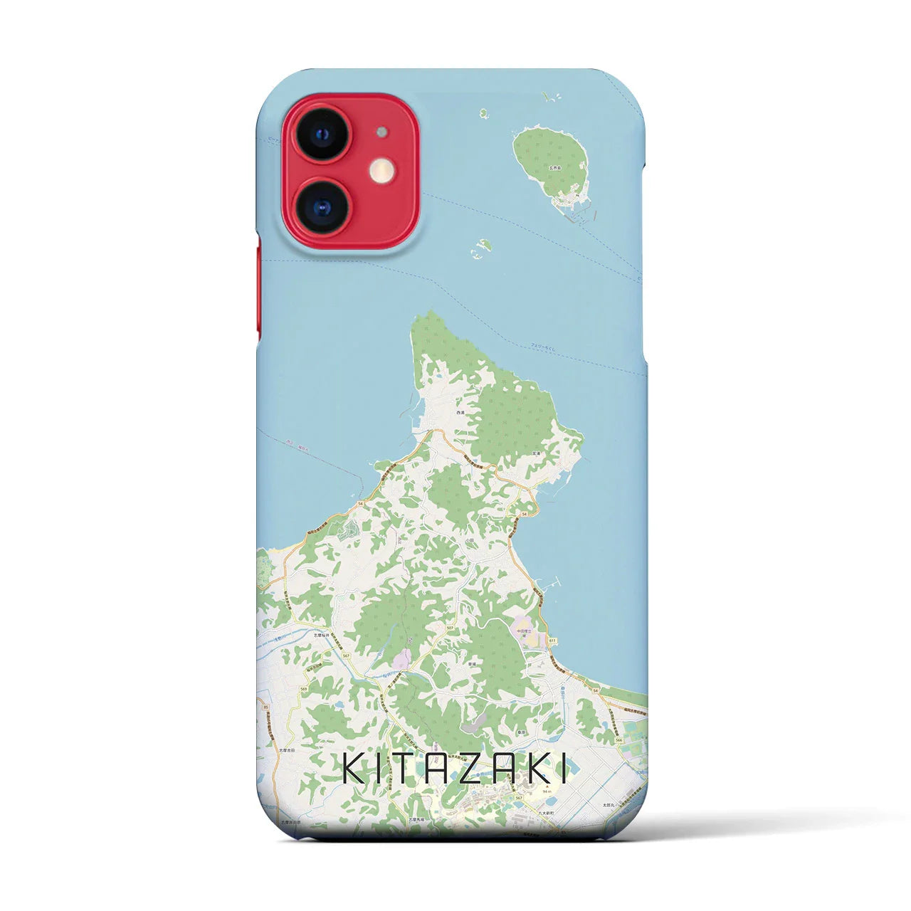 【北崎(福岡県)】地図柄iPhoneケース(バックカバータイプ)