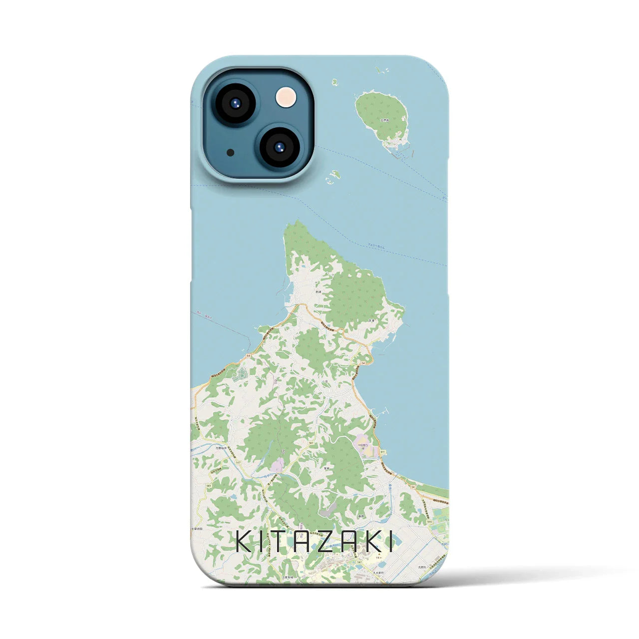 【北崎(福岡県)】地図柄iPhoneケース(バックカバータイプ)