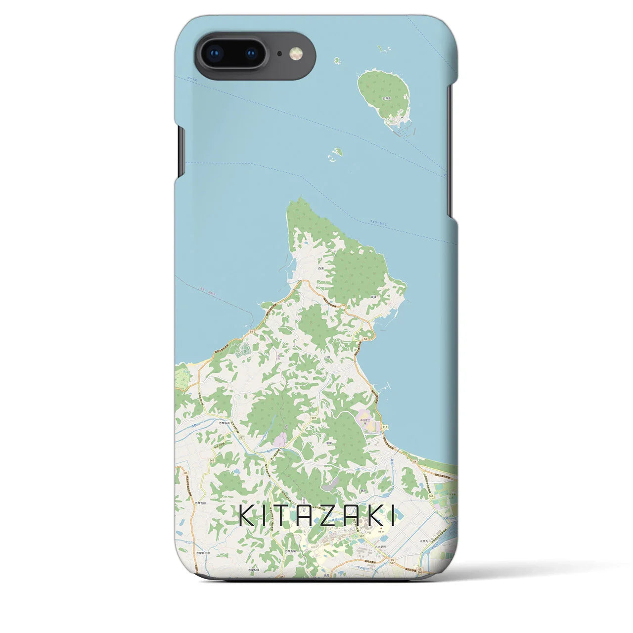 【北崎(福岡県)】地図柄iPhoneケース(バックカバータイプ)