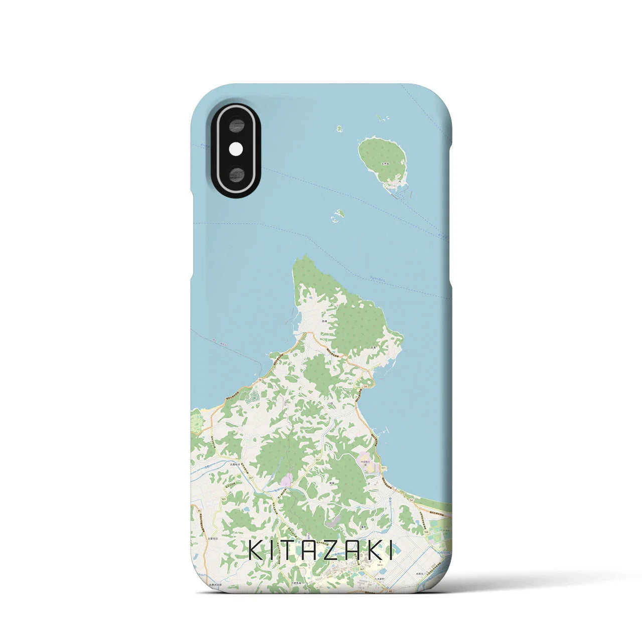 【北崎(福岡県)】地図柄iPhoneケース(バックカバータイプ)
