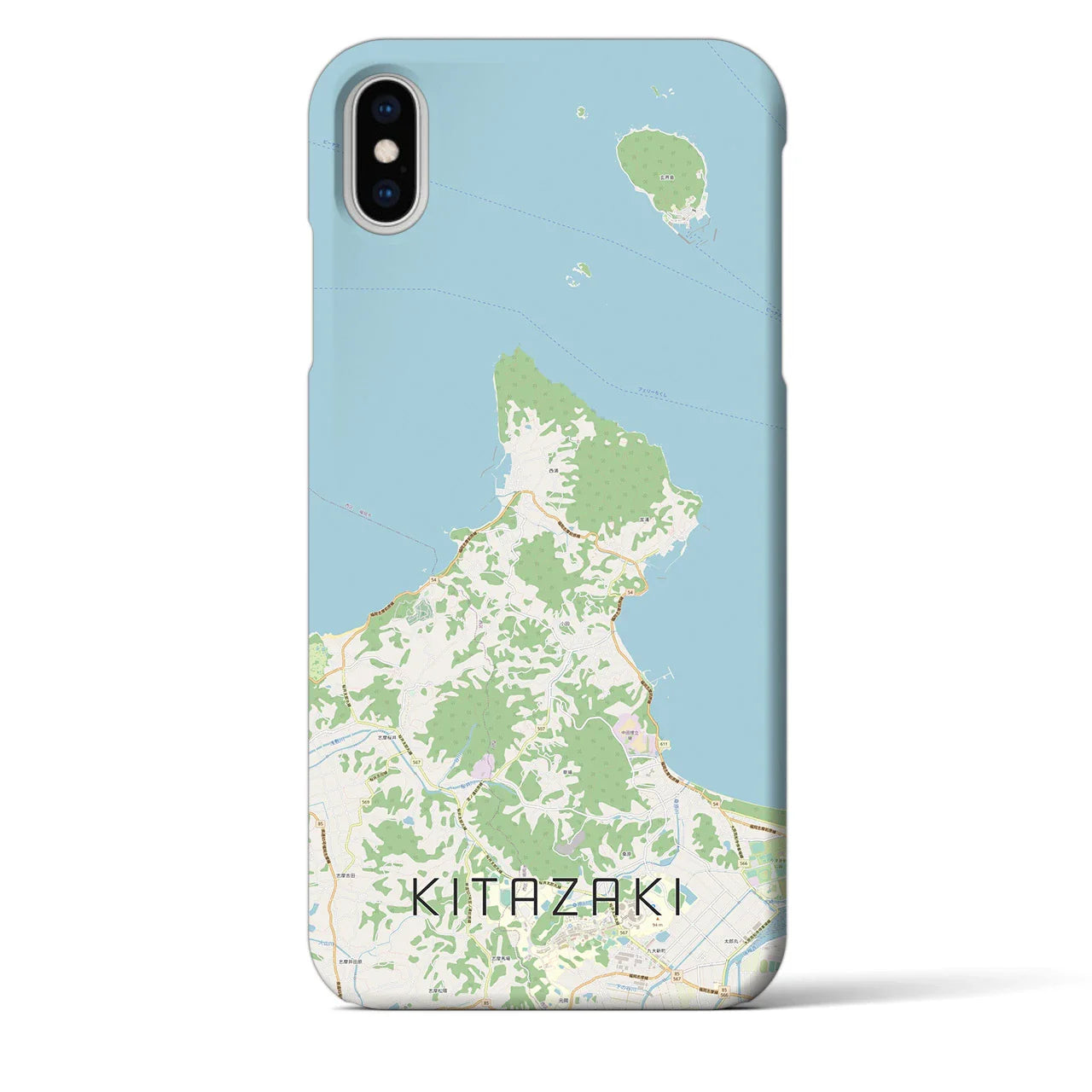 【北崎(福岡県)】地図柄iPhoneケース(バックカバータイプ)