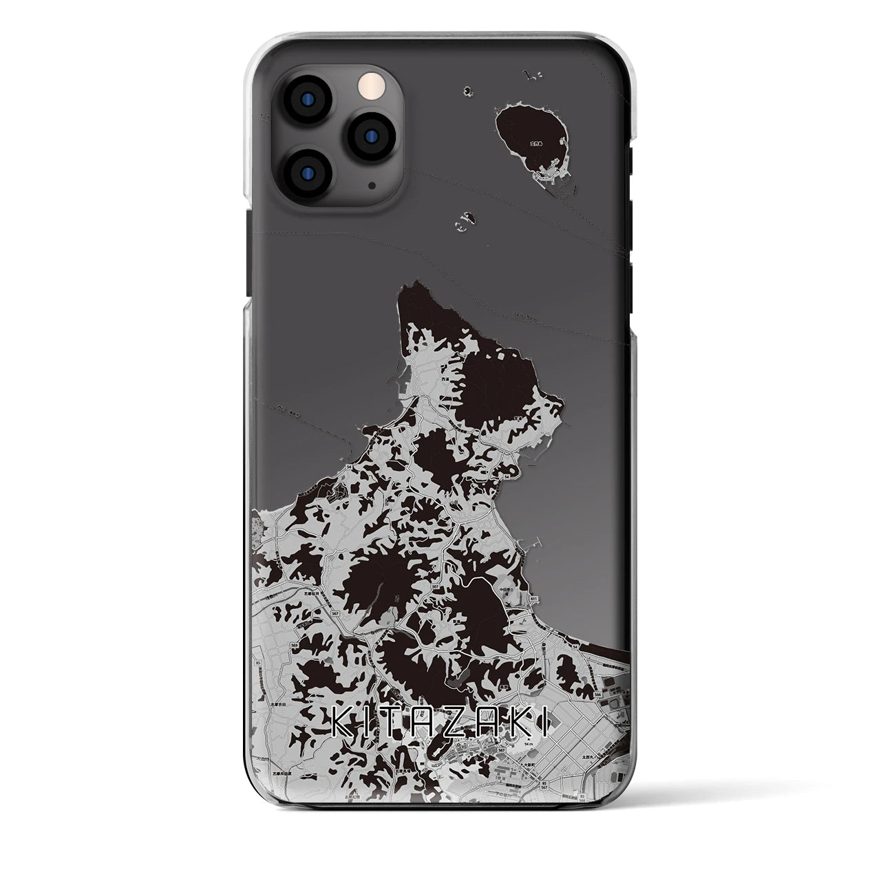 【北崎(福岡県)】地図柄iPhoneケース(クリアタイプ)