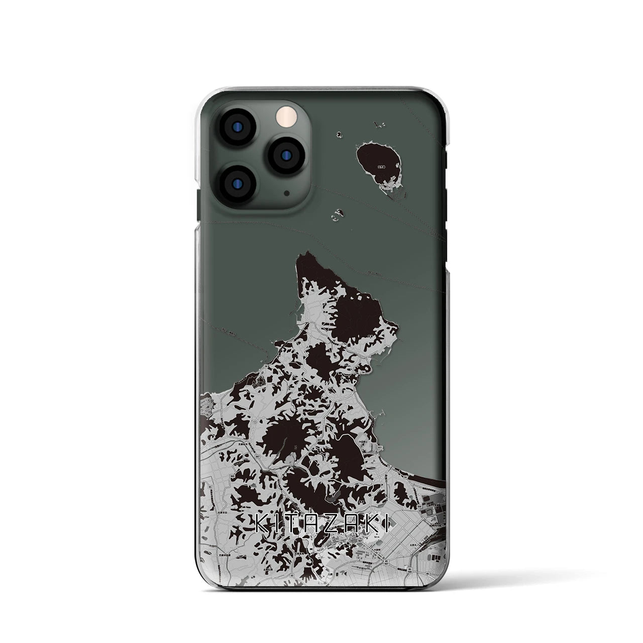 【北崎(福岡県)】地図柄iPhoneケース(クリアタイプ)