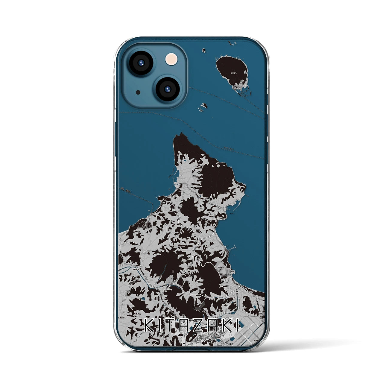 【北崎(福岡県)】地図柄iPhoneケース(クリアタイプ)