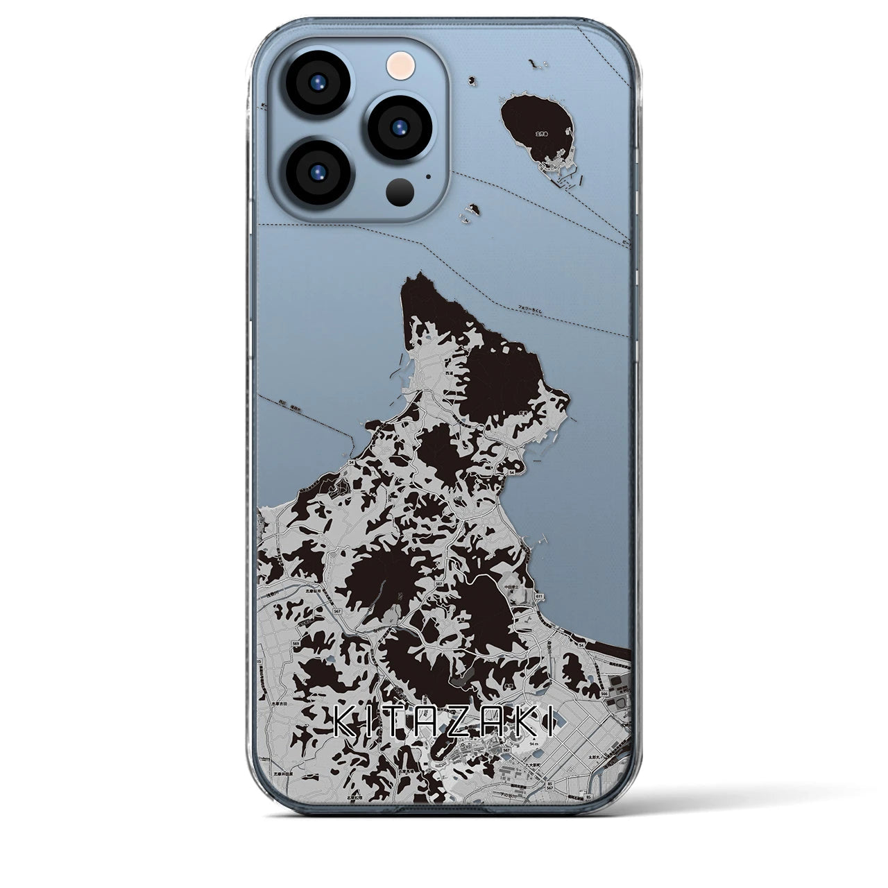 【北崎(福岡県)】地図柄iPhoneケース(クリアタイプ)