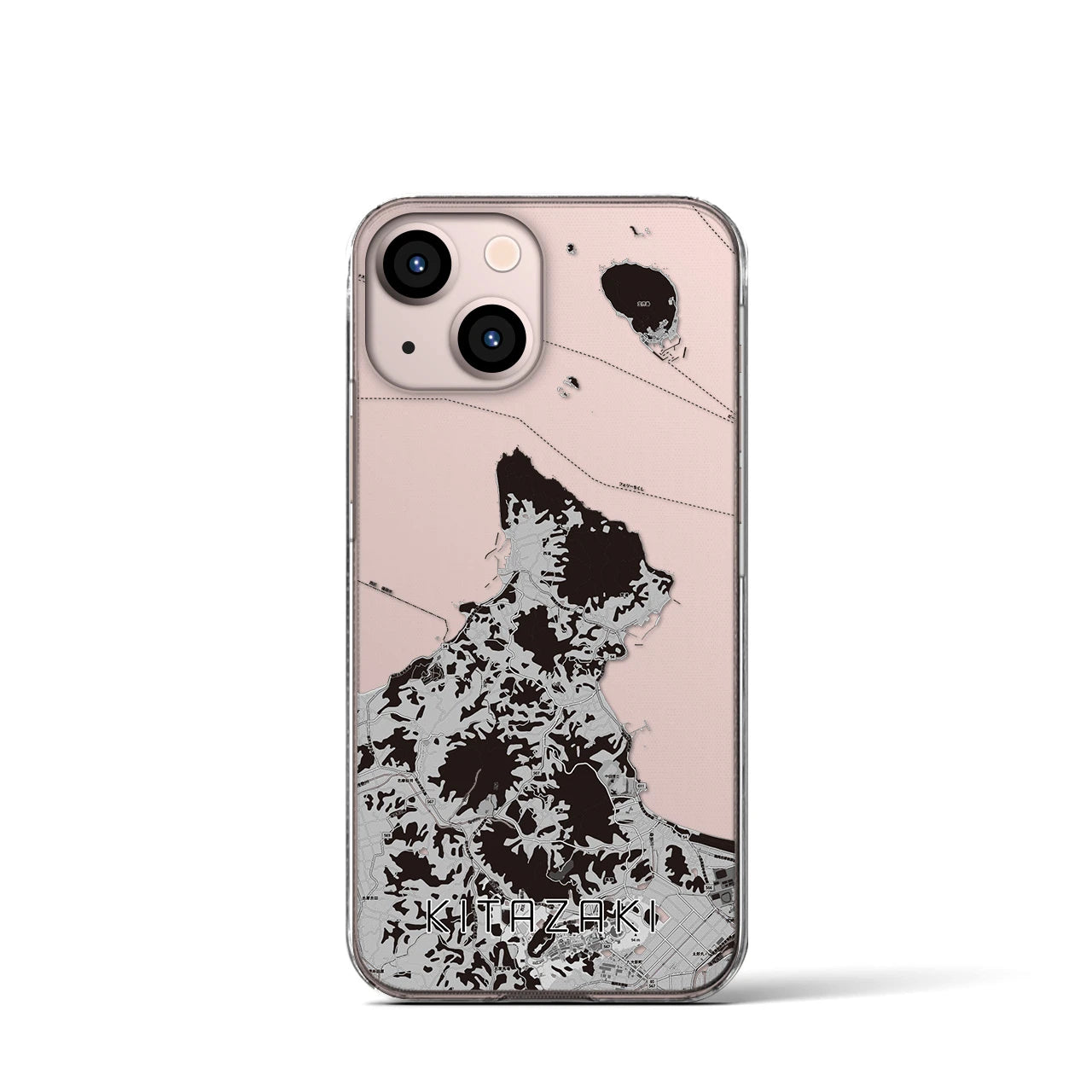 【北崎(福岡県)】地図柄iPhoneケース(クリアタイプ)