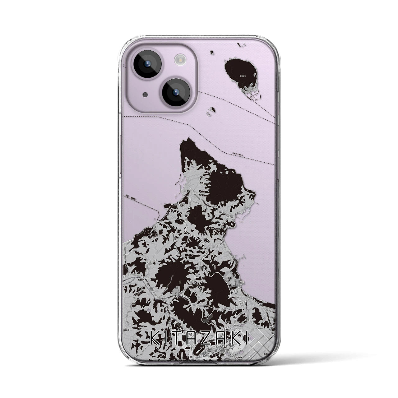 【北崎(福岡県)】地図柄iPhoneケース(クリアタイプ)