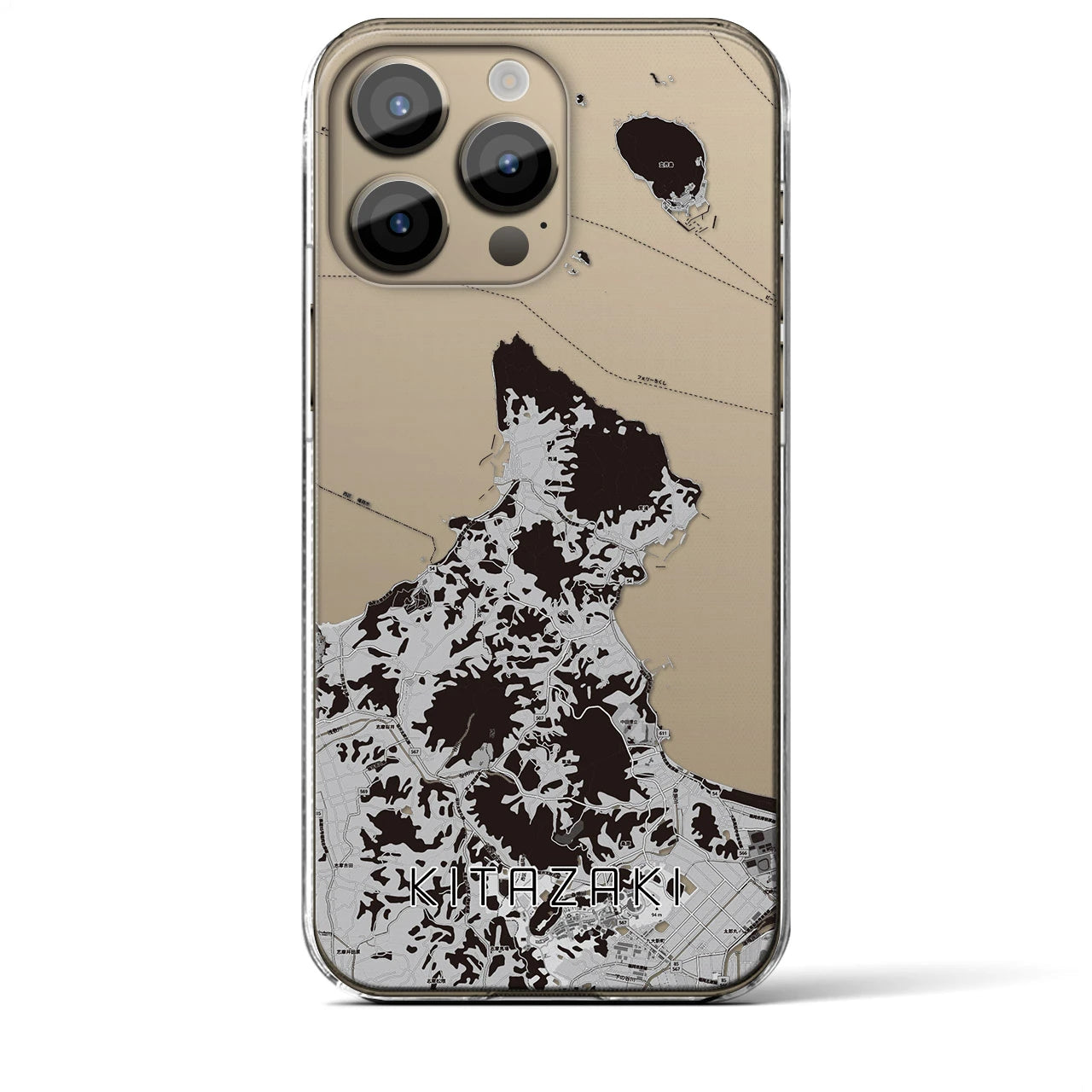 【北崎(福岡県)】地図柄iPhoneケース(クリアタイプ)