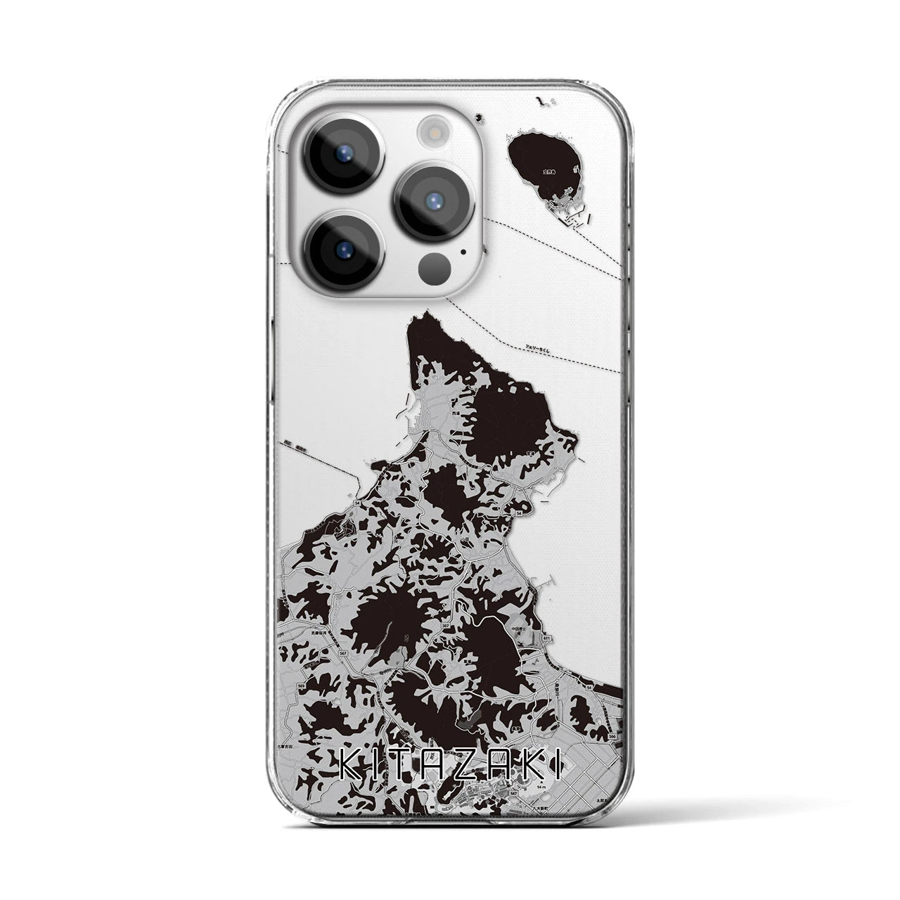 【北崎(福岡県)】地図柄iPhoneケース(クリアタイプ)