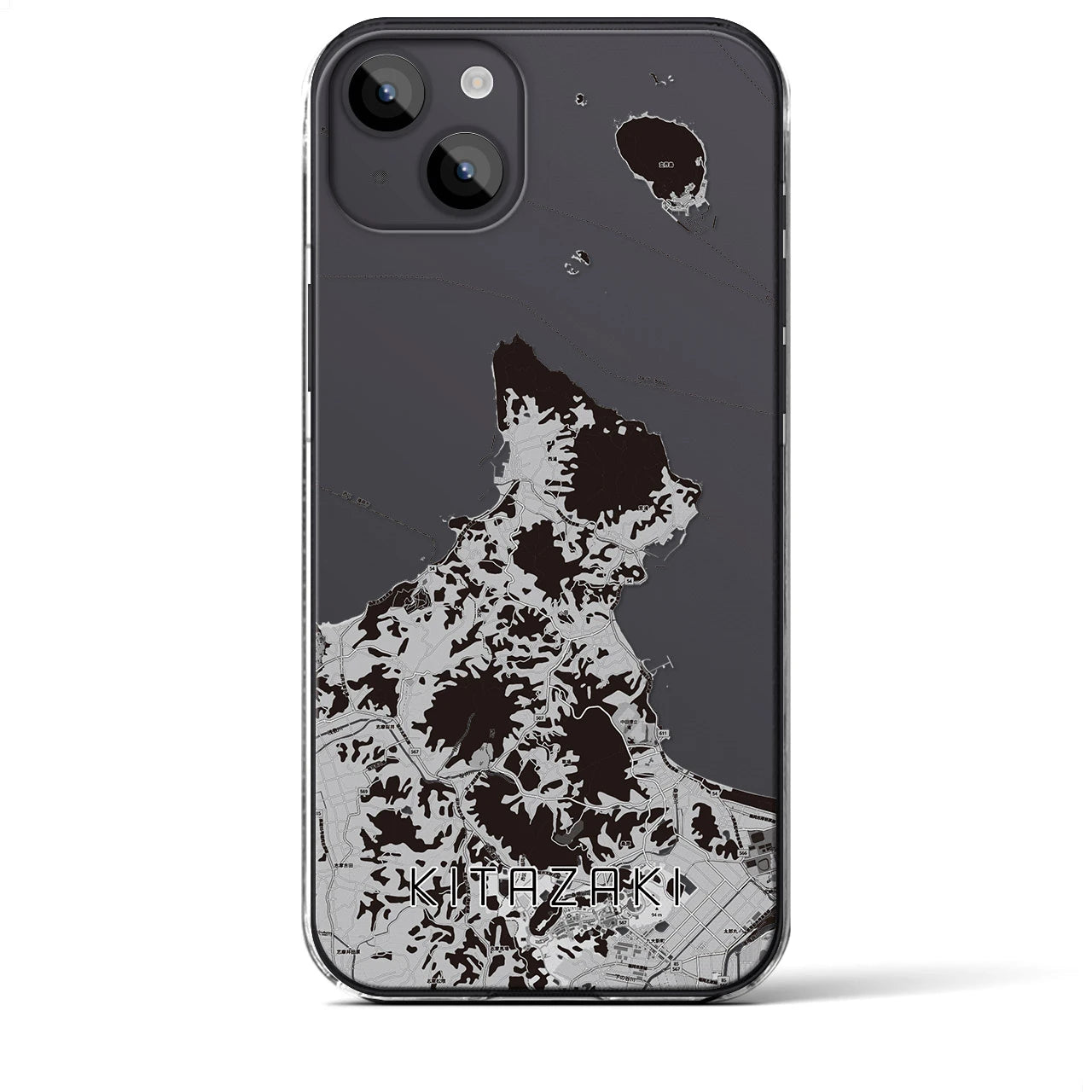【北崎(福岡県)】地図柄iPhoneケース(クリアタイプ)