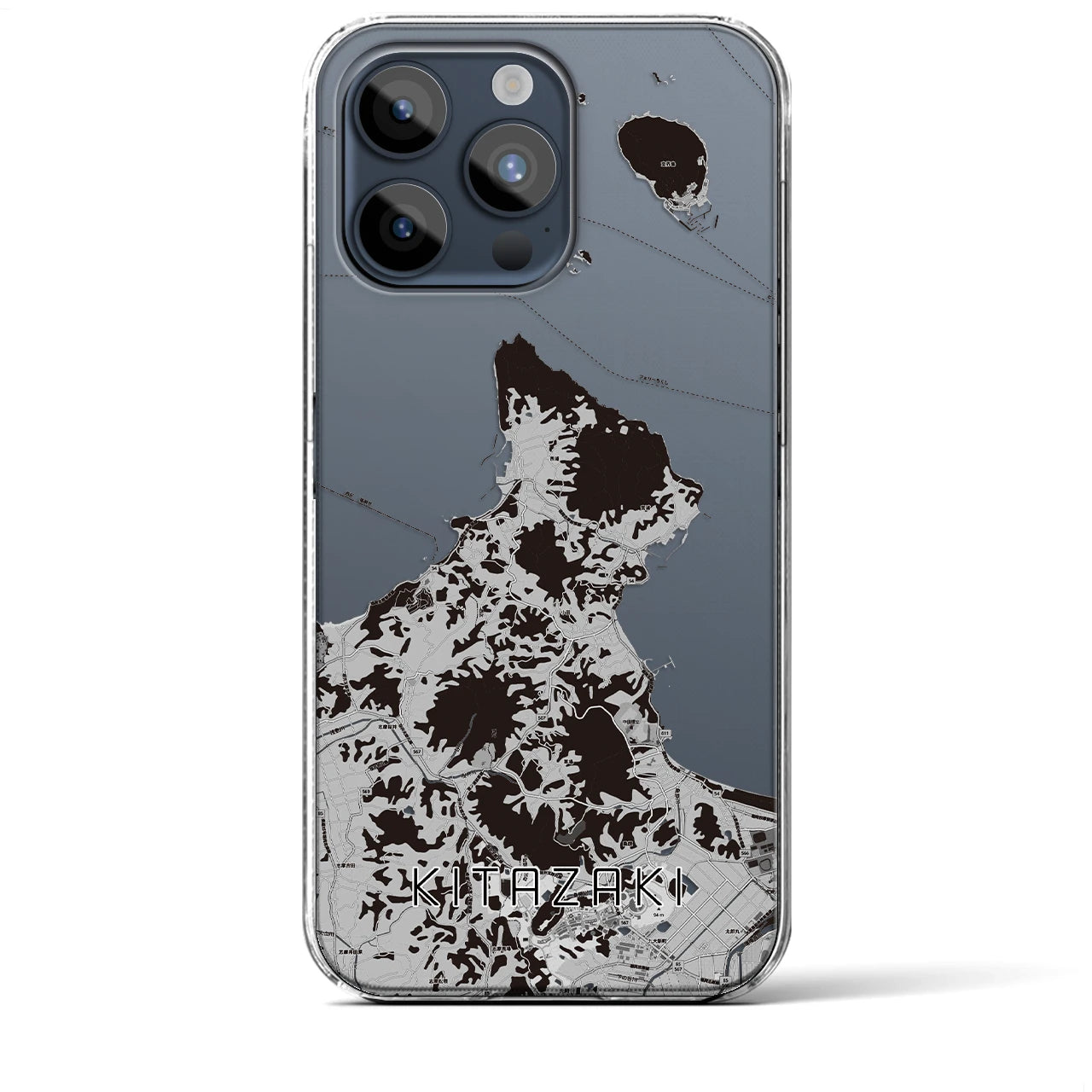 【北崎(福岡県)】地図柄iPhoneケース(クリアタイプ)