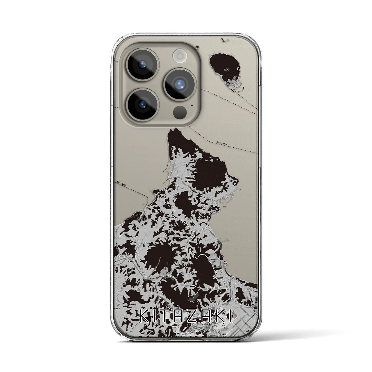 【北崎(福岡県)】地図柄iPhoneケース(クリアタイプ)