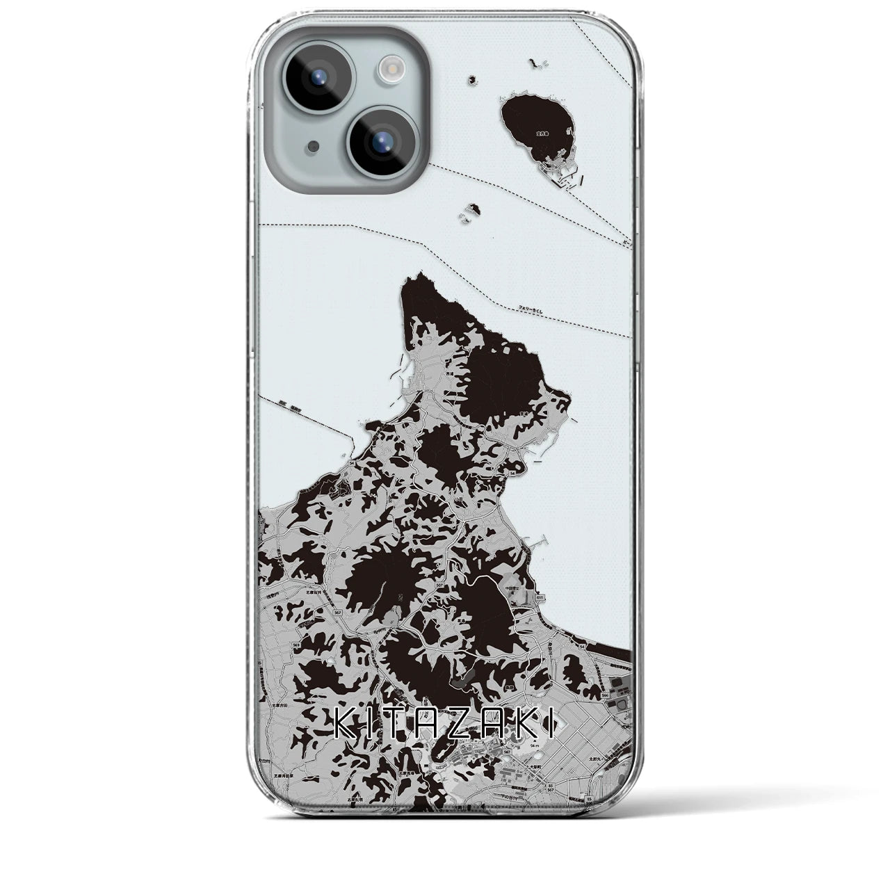 【北崎(福岡県)】地図柄iPhoneケース(クリアタイプ)
