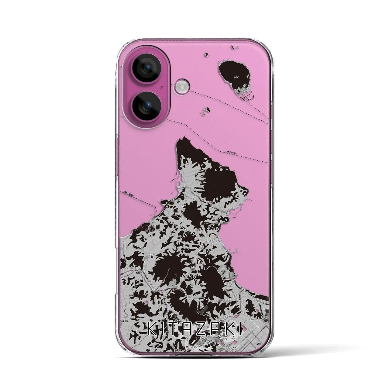 【北崎(福岡県)】地図柄iPhoneケース(クリアタイプ)