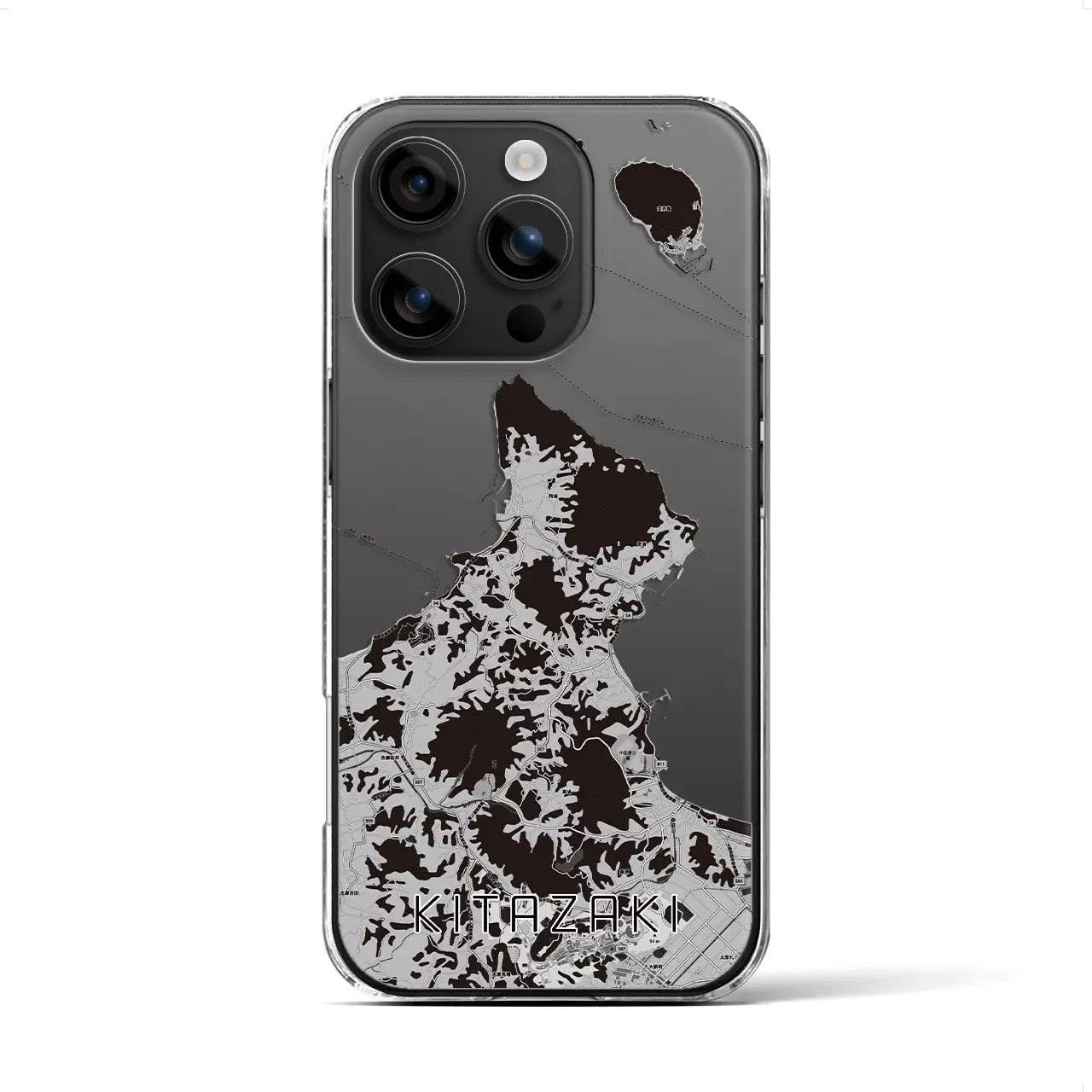 【北崎(福岡県)】地図柄iPhoneケース(クリアタイプ)