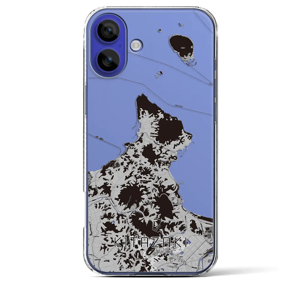 【北崎(福岡県)】地図柄iPhoneケース(クリアタイプ)