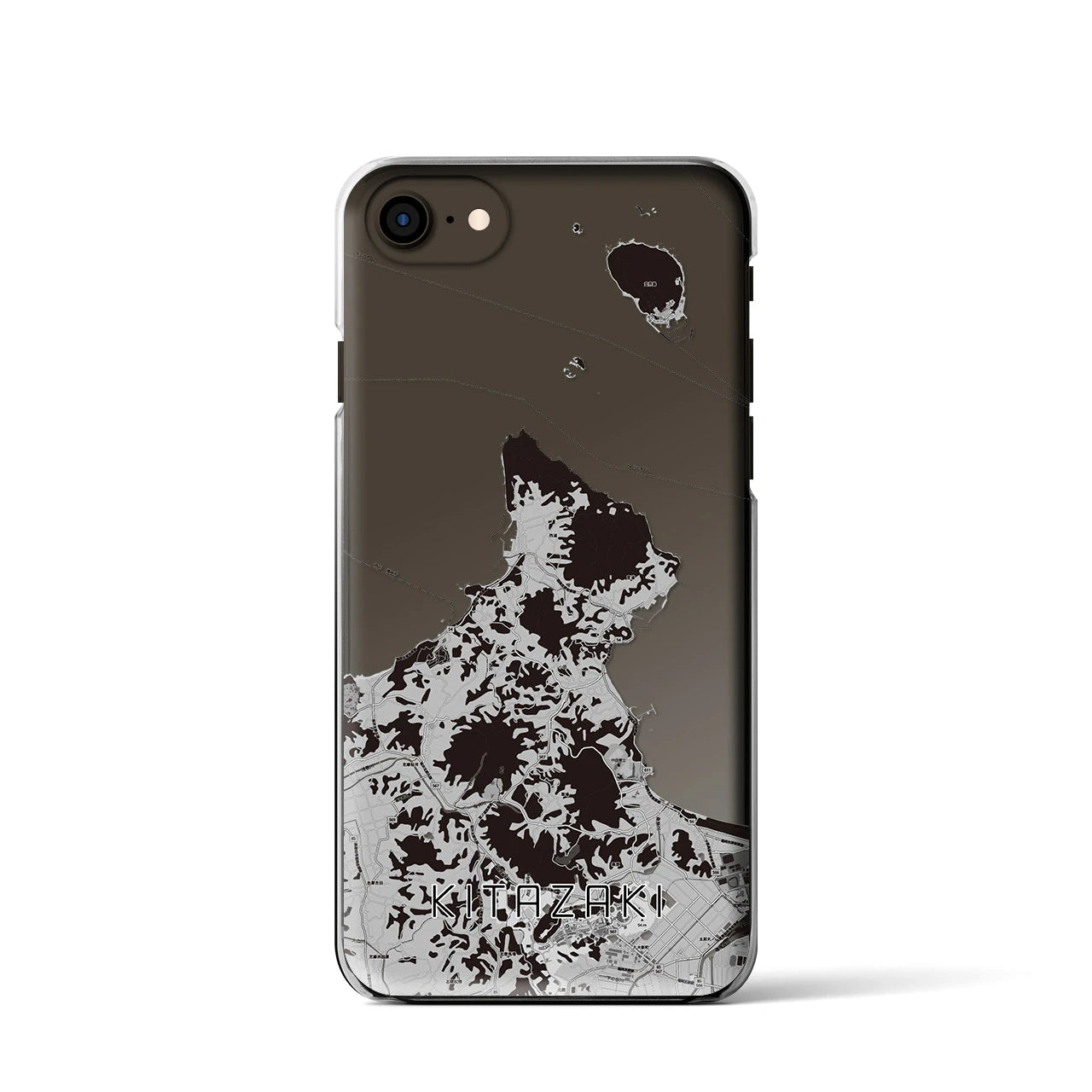 【北崎(福岡県)】地図柄iPhoneケース(クリアタイプ)