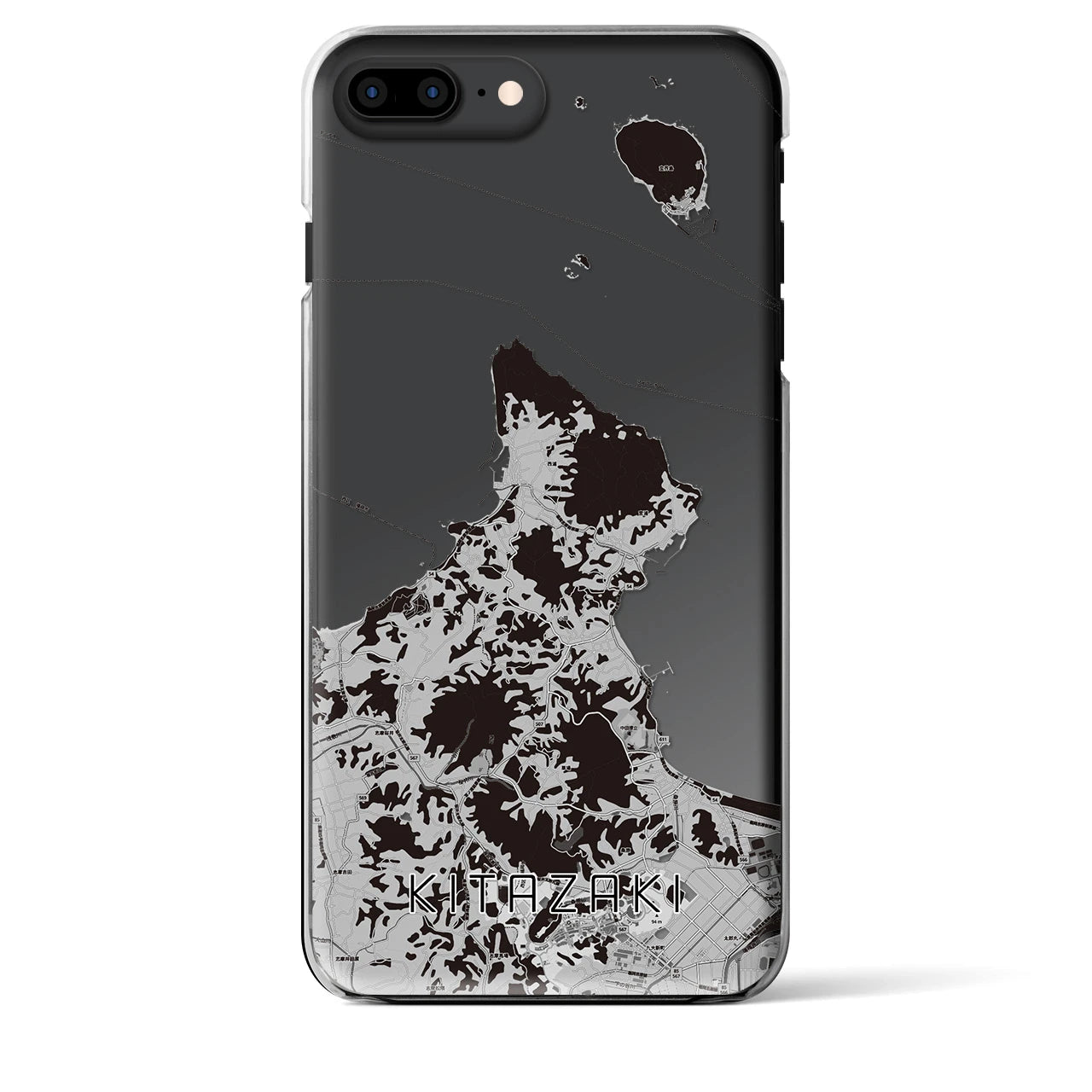 【北崎(福岡県)】地図柄iPhoneケース(クリアタイプ)