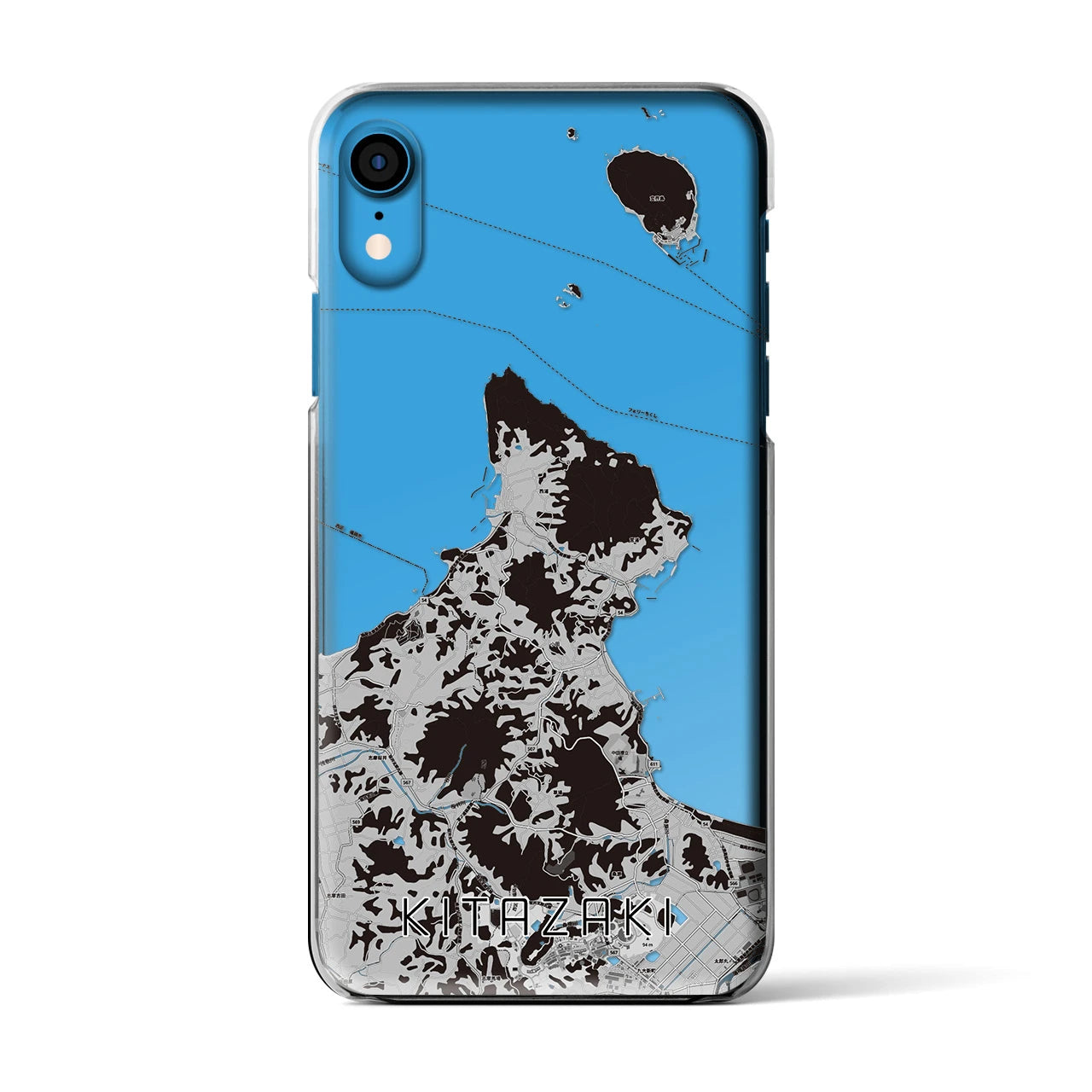 【北崎(福岡県)】地図柄iPhoneケース(クリアタイプ)