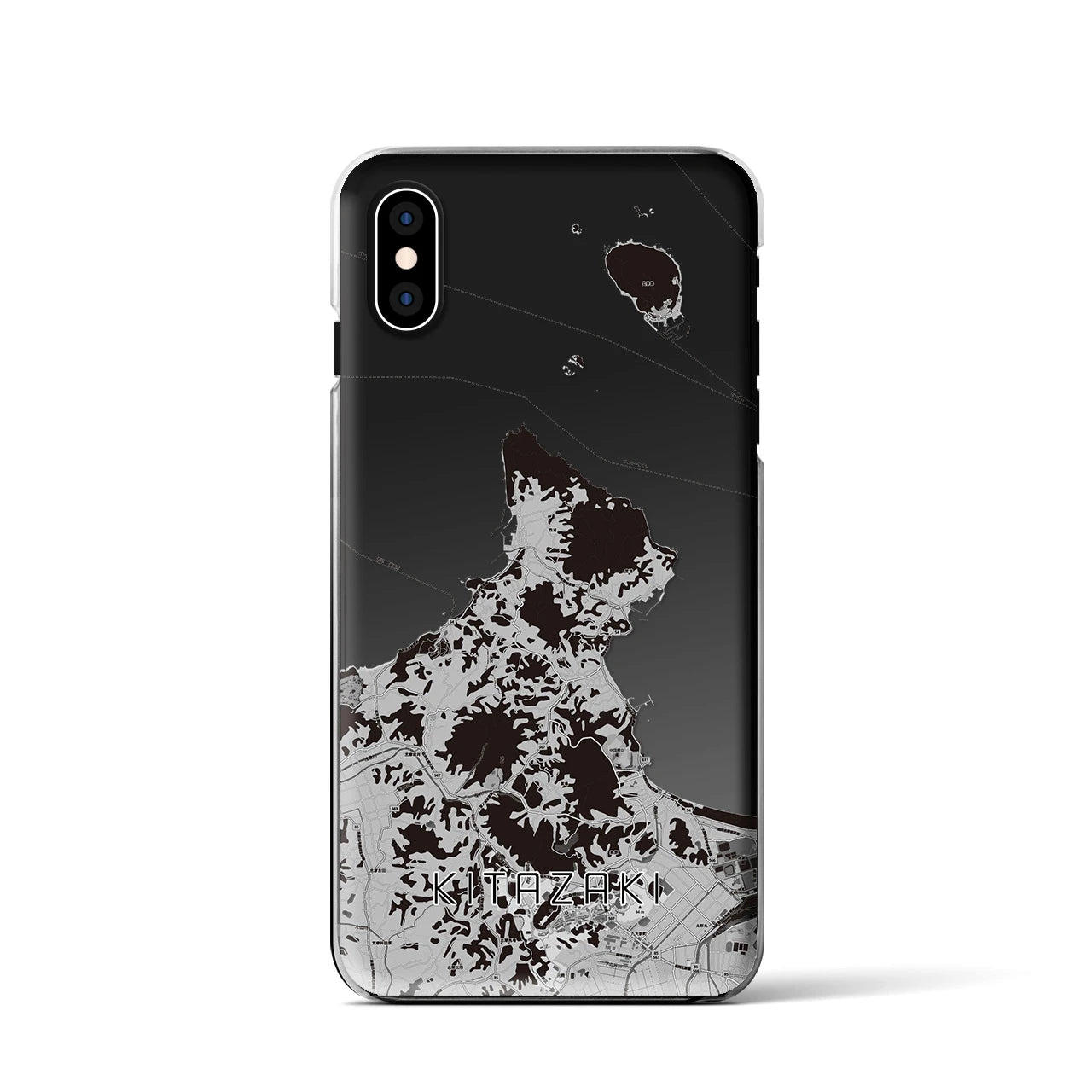 【北崎(福岡県)】地図柄iPhoneケース(クリアタイプ)
