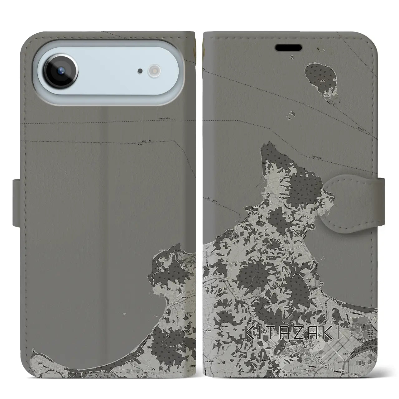 【北崎(福岡県)】地図柄iPhoneケース(手帳タイプ)