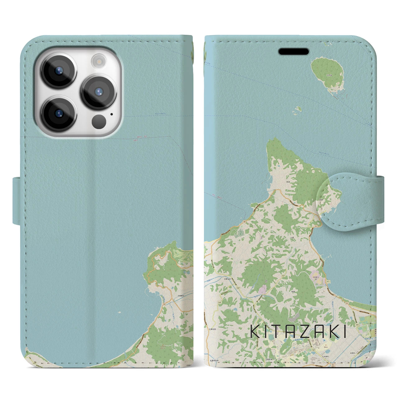 【北崎(福岡県)】地図柄iPhoneケース(手帳タイプ)