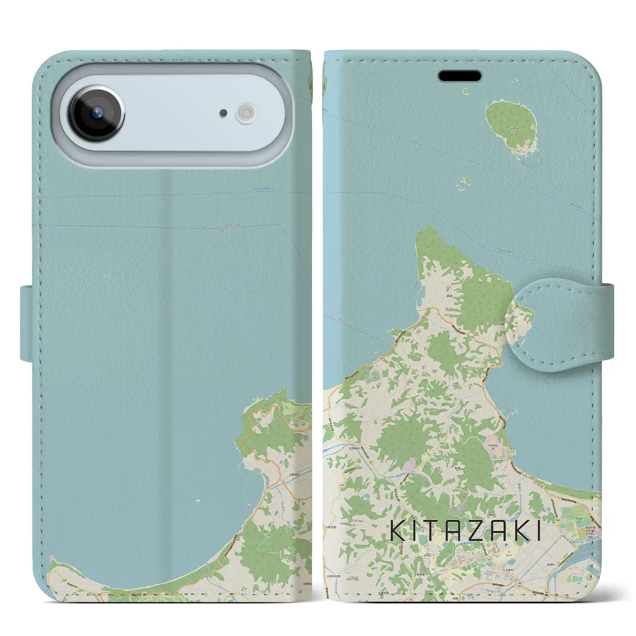 【北崎(福岡県)】地図柄iPhoneケース(手帳タイプ)