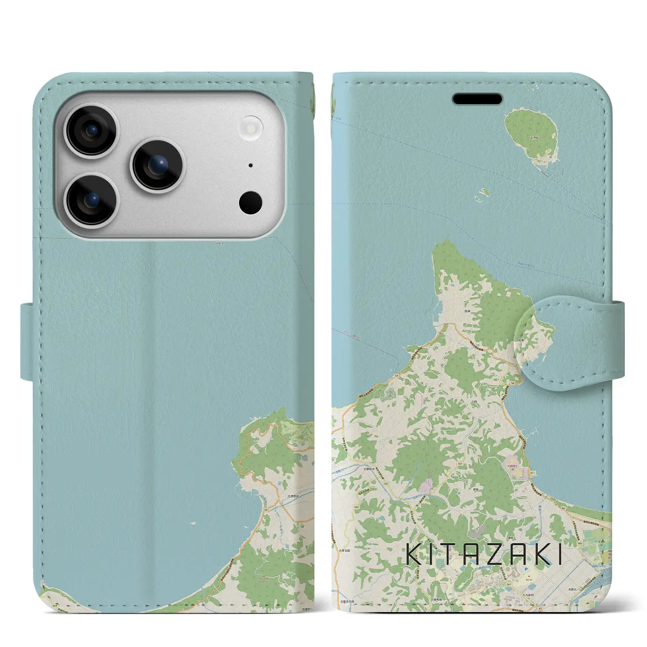 【北崎(福岡県)】地図柄iPhoneケース(手帳タイプ)