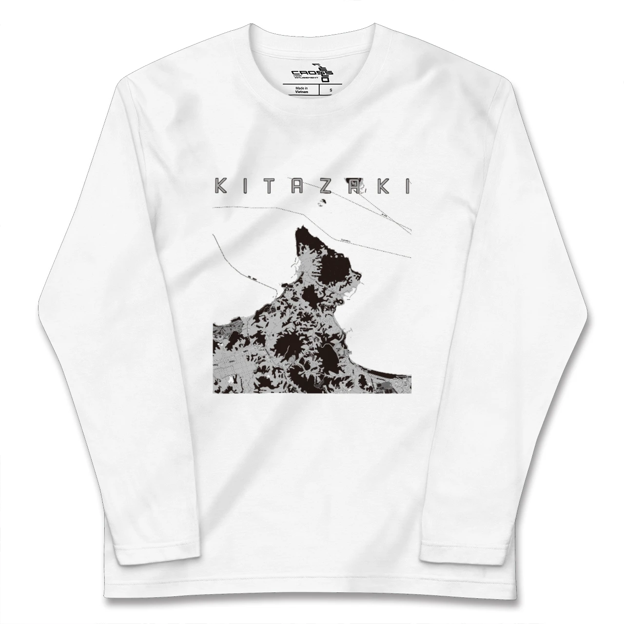 【北崎(福岡県)】地図柄ロングスリーブTシャツ