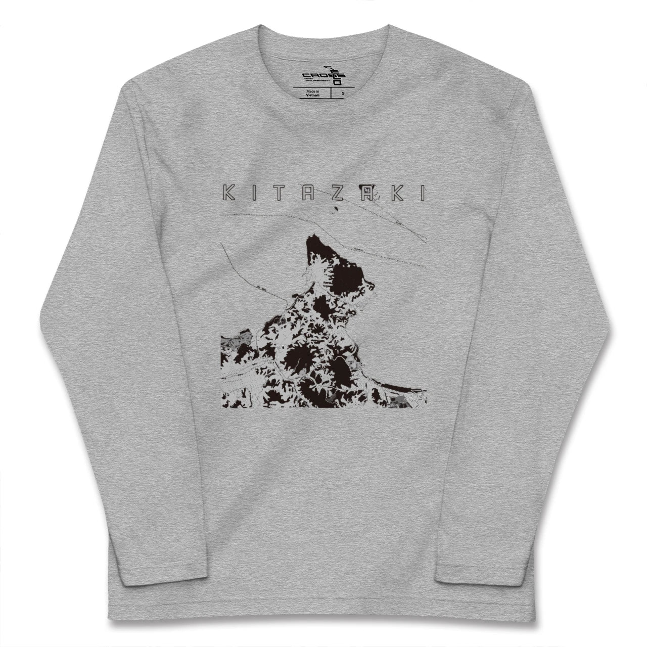 【北崎(福岡県)】地図柄ロングスリーブTシャツ