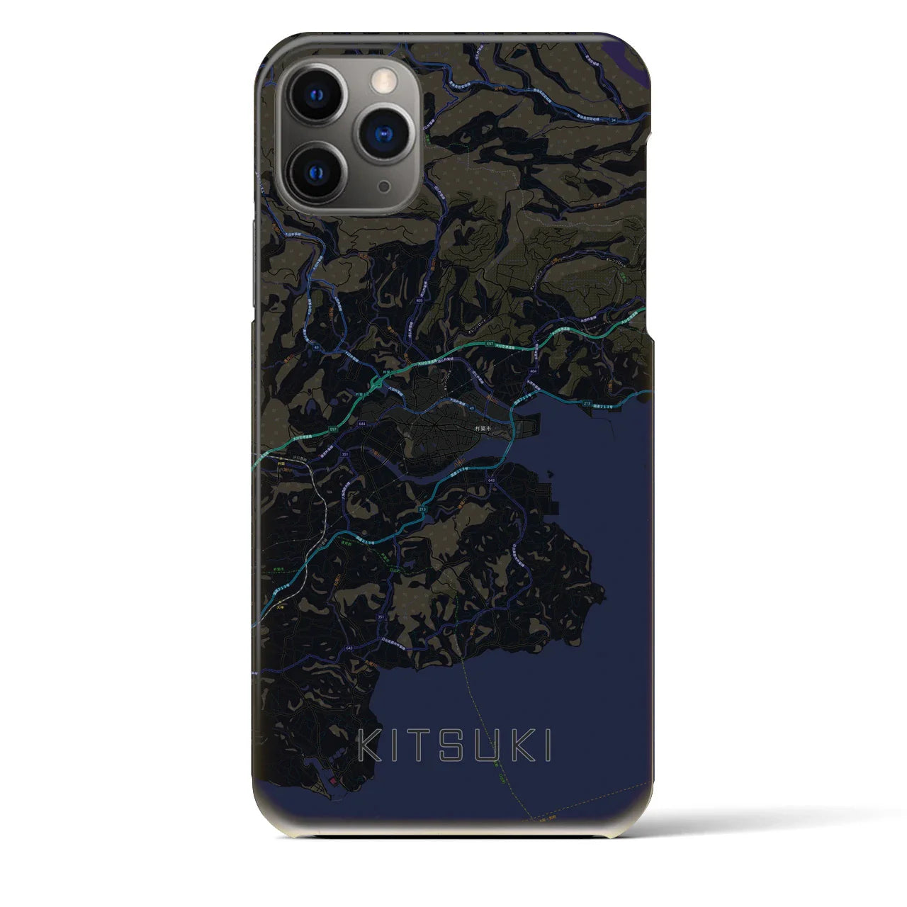 【杵築(大分県)】地図柄iPhoneケース(バックカバータイプ)
