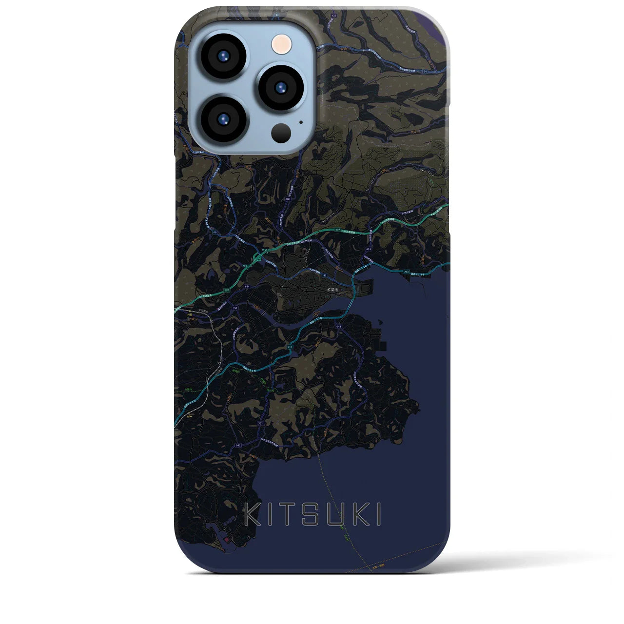 【杵築(大分県)】地図柄iPhoneケース(バックカバータイプ)