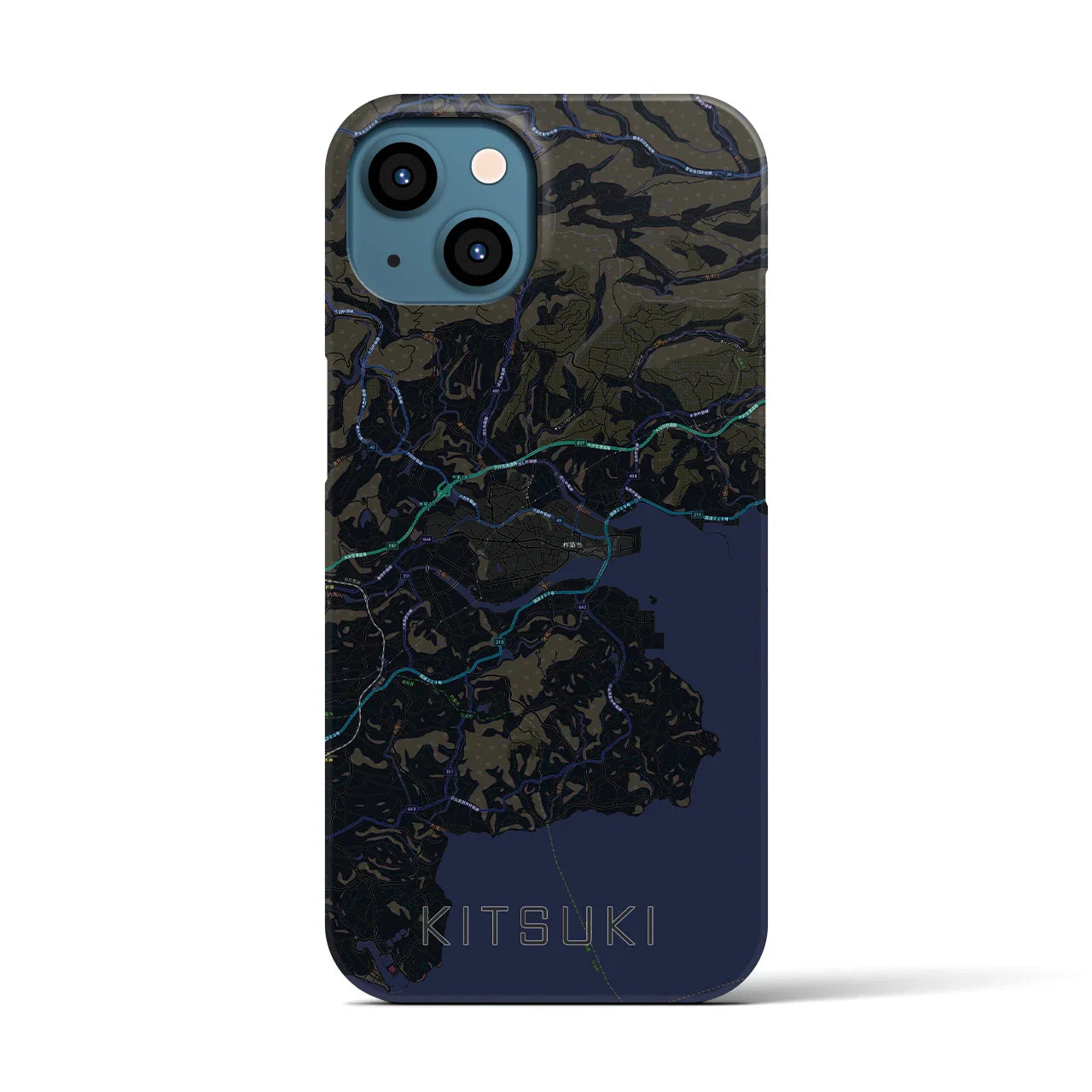 【杵築(大分県)】地図柄iPhoneケース(バックカバータイプ)