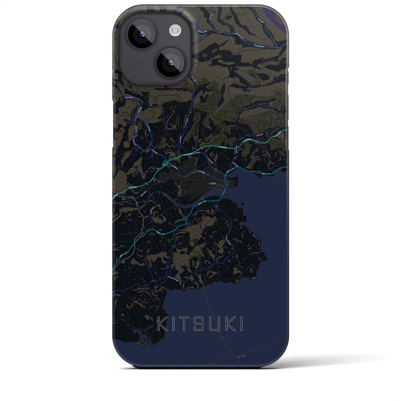 【杵築(大分県)】地図柄iPhoneケース(バックカバータイプ)