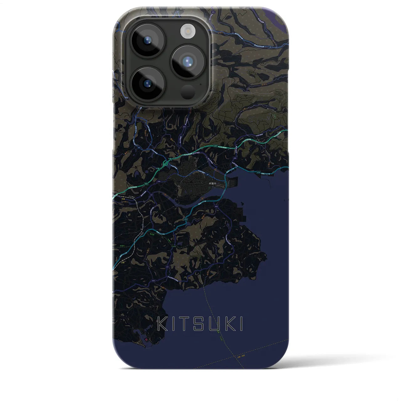 【杵築(大分県)】地図柄iPhoneケース(バックカバータイプ)