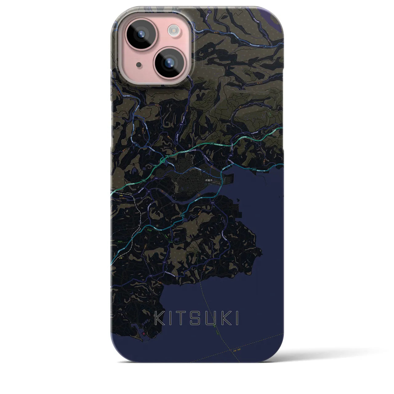 【杵築(大分県)】地図柄iPhoneケース(バックカバータイプ)