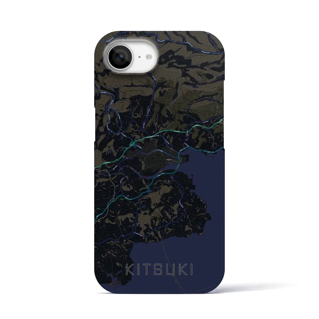 【杵築(大分県)】地図柄iPhoneケース(バックカバータイプ)
