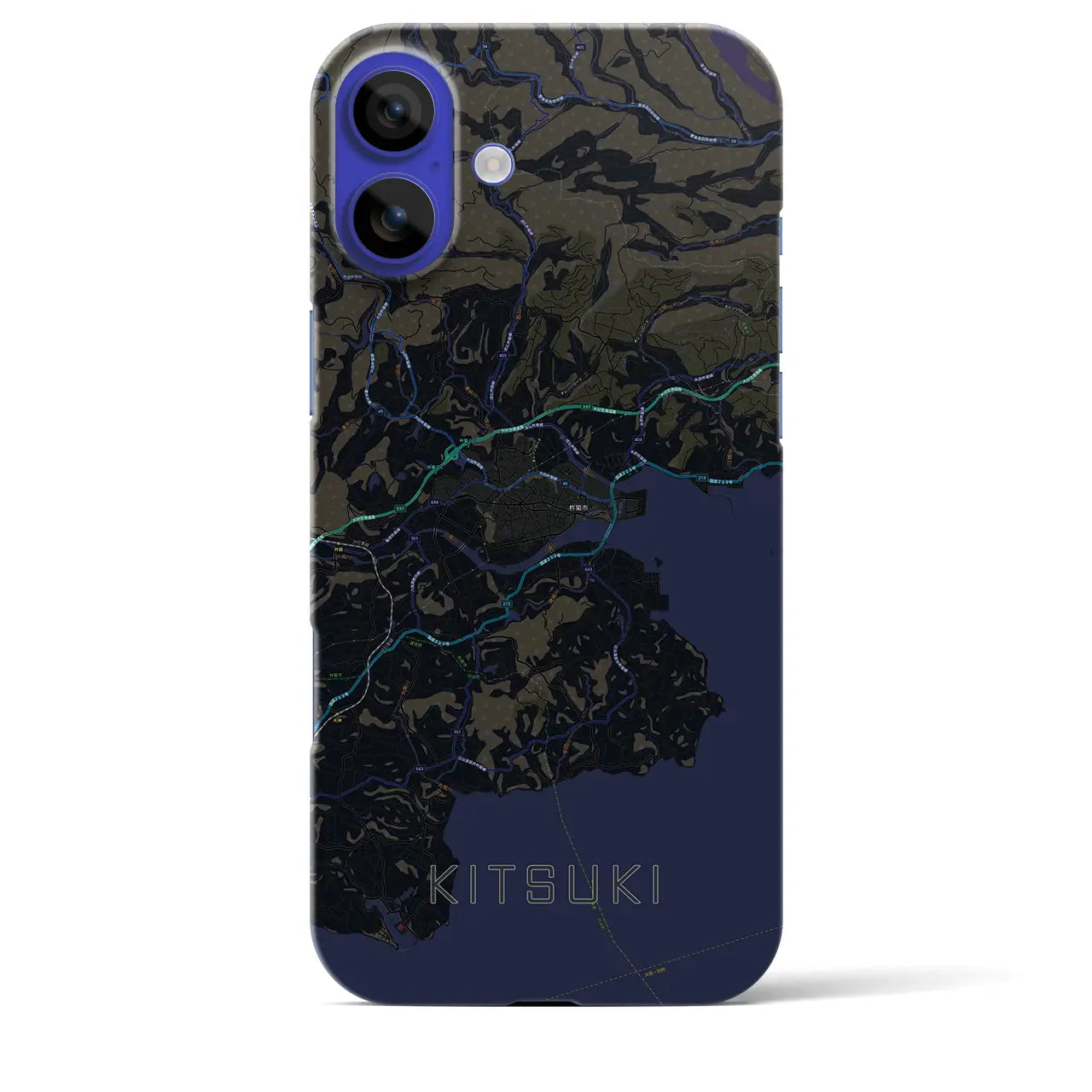 【杵築(大分県)】地図柄iPhoneケース(バックカバータイプ)