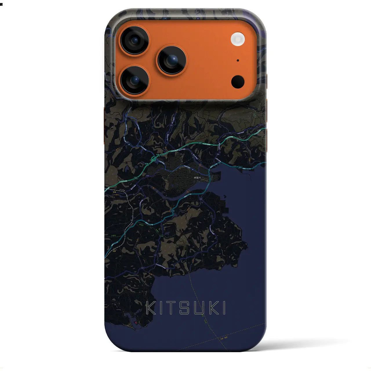 【杵築(大分県)】地図柄iPhoneケース(バックカバータイプ)