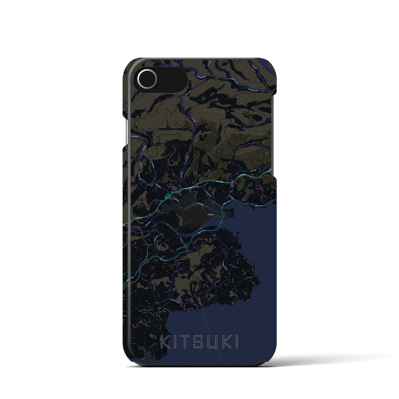 【杵築(大分県)】地図柄iPhoneケース(バックカバータイプ)