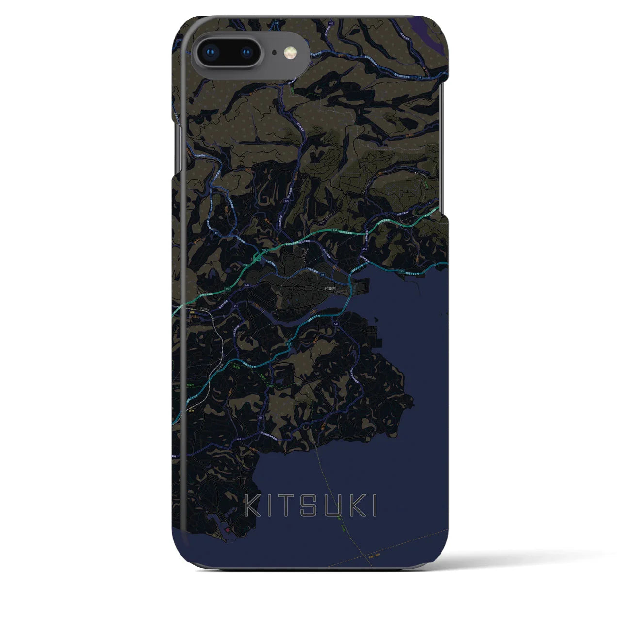 【杵築(大分県)】地図柄iPhoneケース(バックカバータイプ)